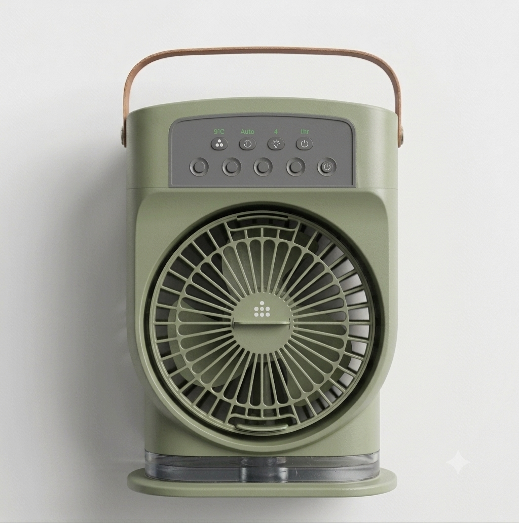 Portable Air Cooler – 3-in-1 Fan, Humidifier & Night Light