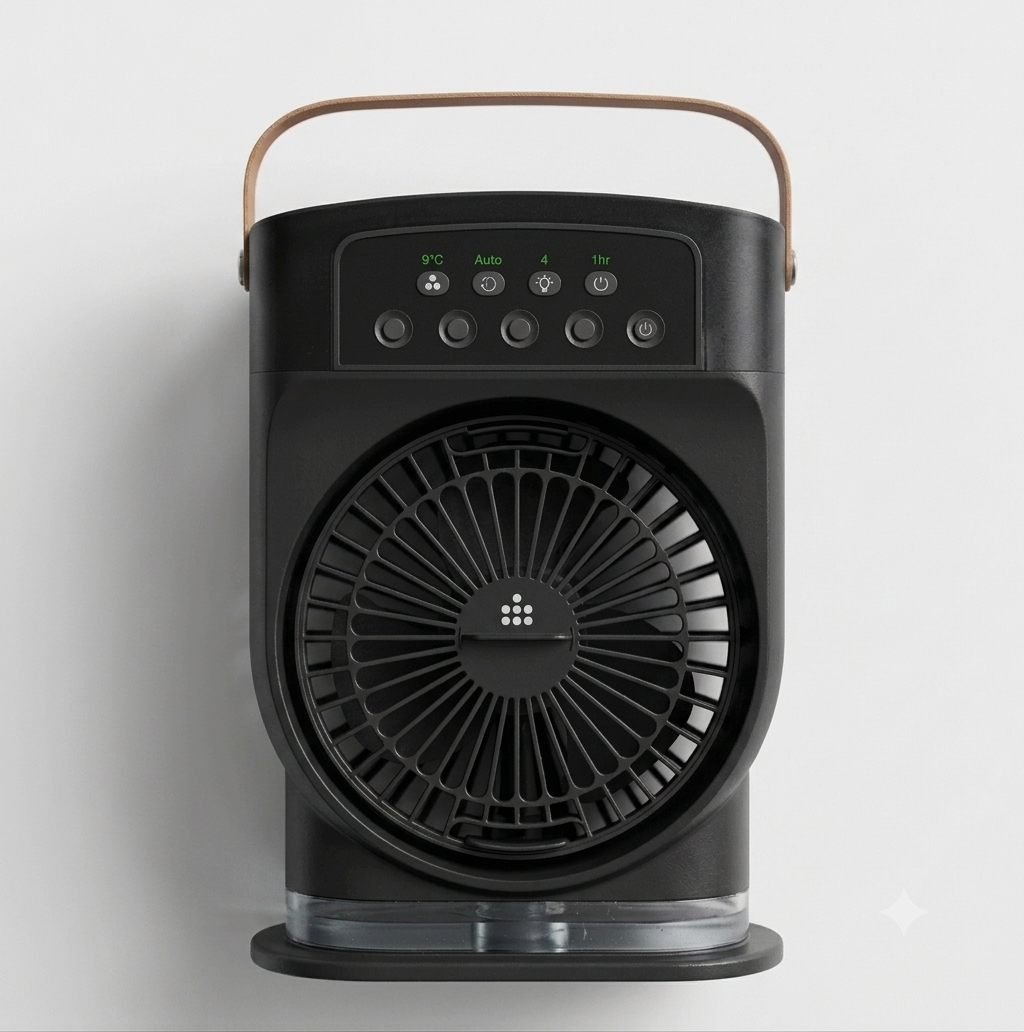 Portable Air Cooler – 3-in-1 Fan, Humidifier & Night Light