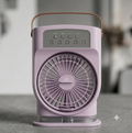 Portable Air Cooler – 3-in-1 Fan, Humidifier & Night Light (Purple)
